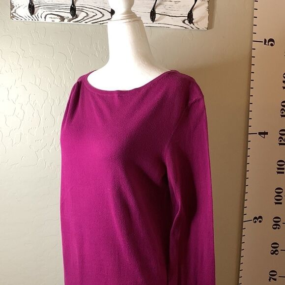 ANN Taylor loft large long sleeve tunic length sweater purple color - Picture 5 of 13